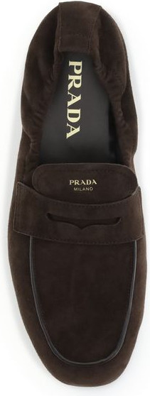 Loafers Prada Brown Lamb Ovis Aries Aries Slip-On