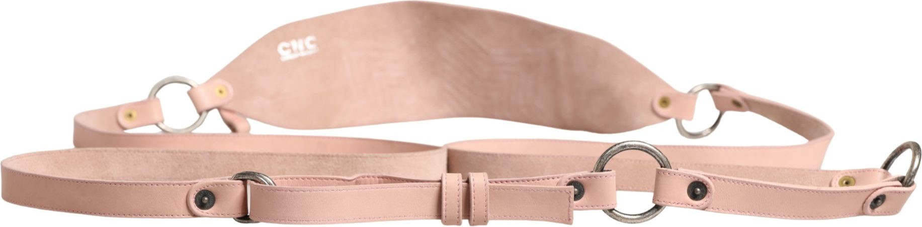 Leather Wide Waist Round Buckle Belt Costume National
