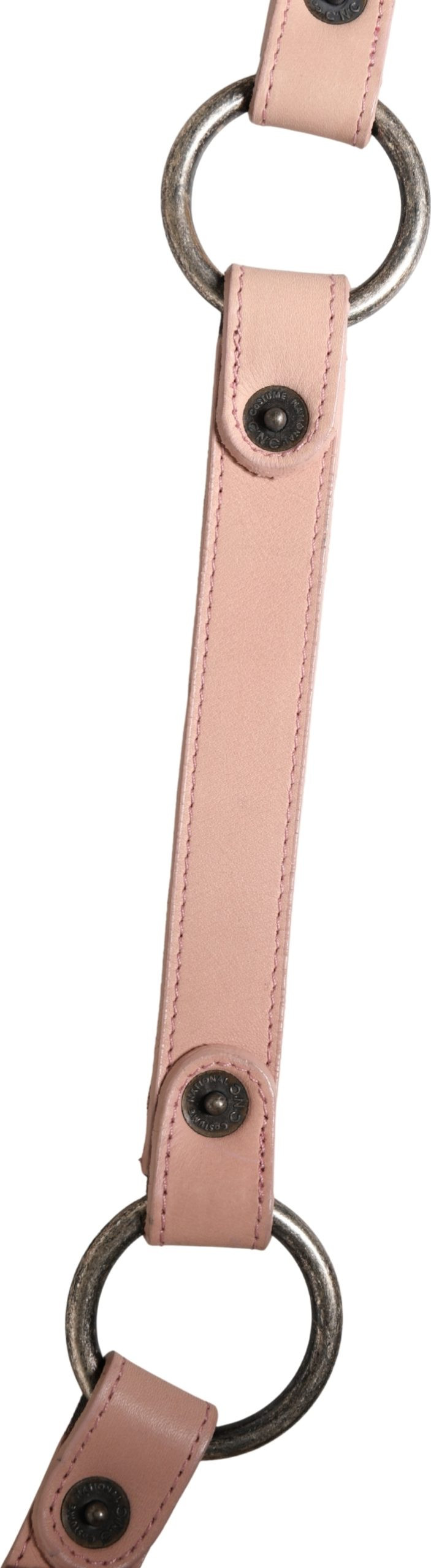Leather Wide Waist Round Buckle Belt Costume National