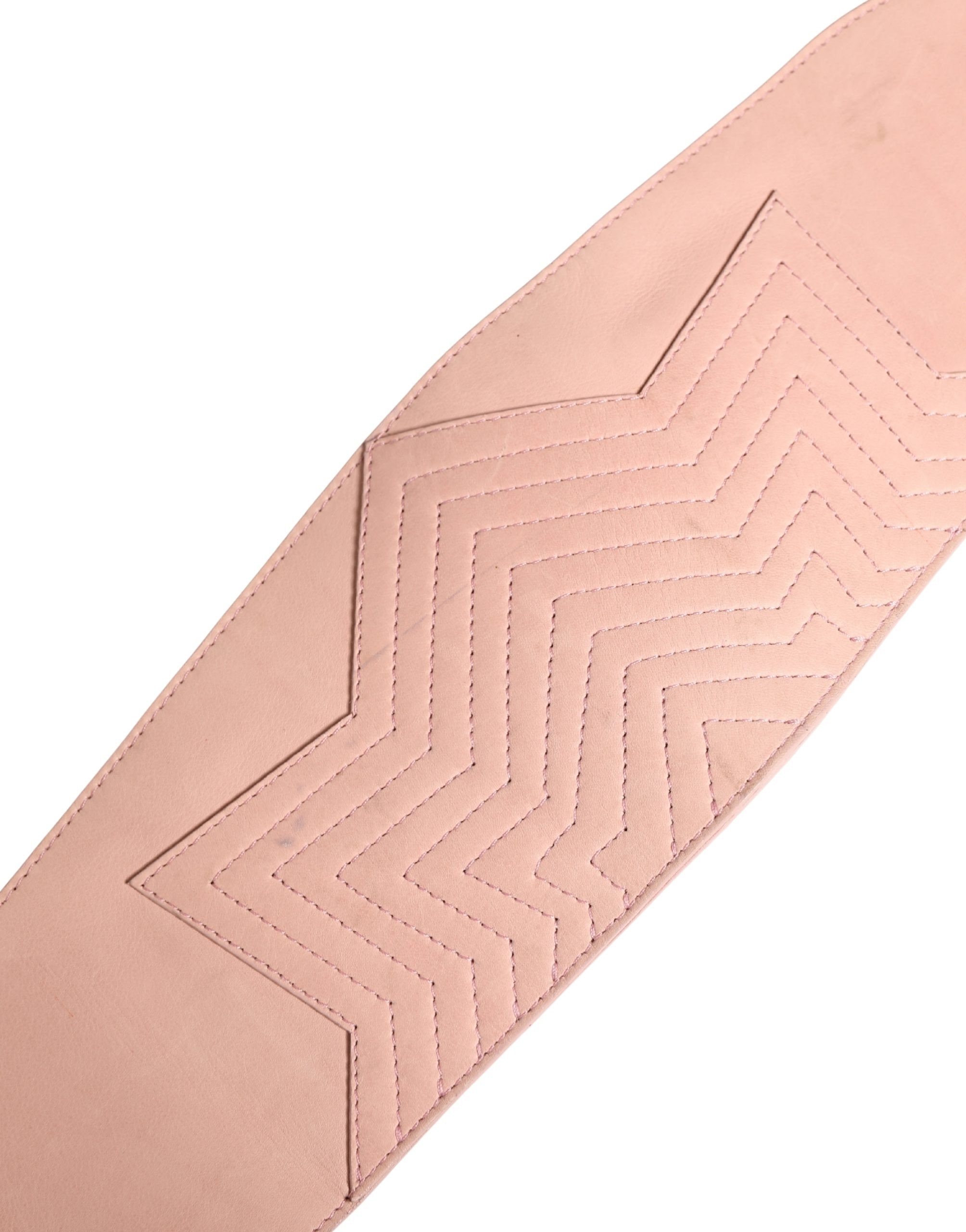 Leather Wide Waist Round Buckle Belt Costume National