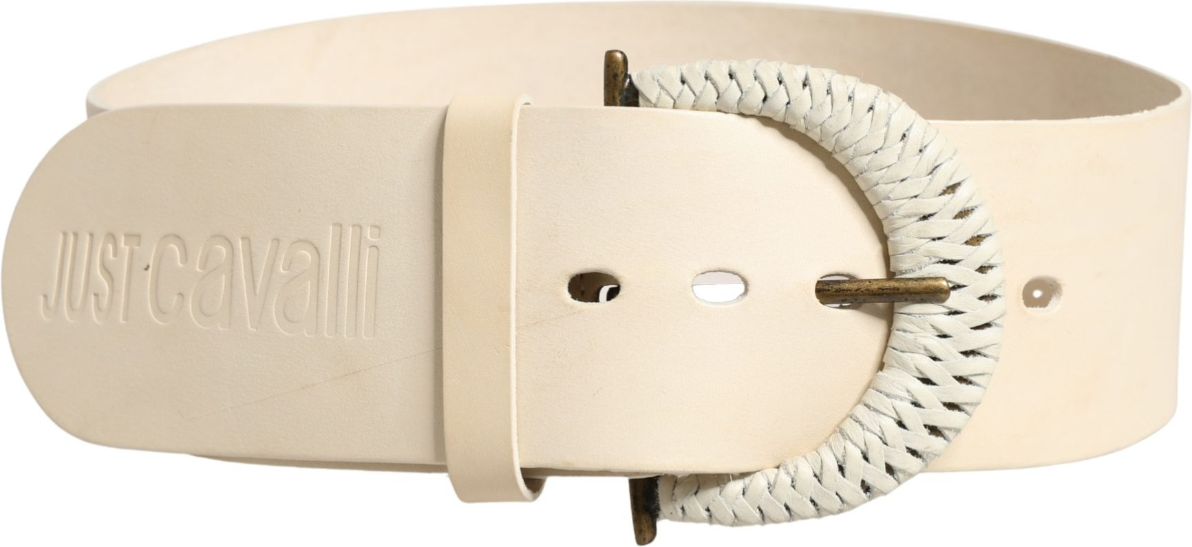 Belt Cavalli CLASS Off White Leather Waist