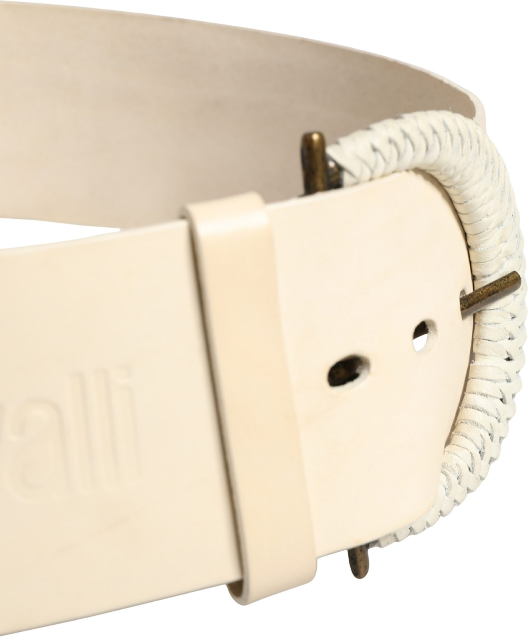Belt Cavalli CLASS Off White Leather Waist