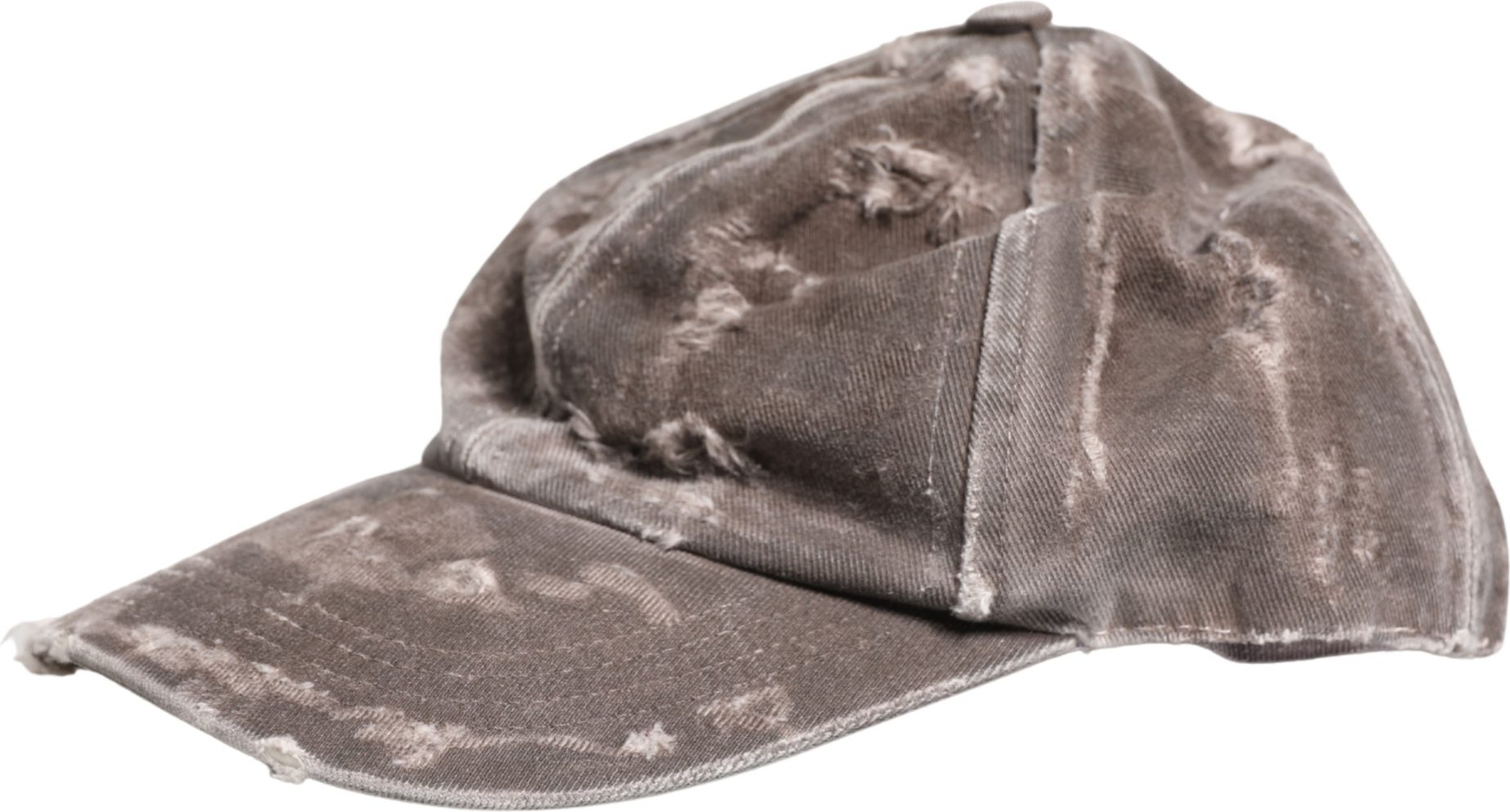 Baseball Hat Brown Cotton Distressed Baseball Capello Hat Dolce & Gabbana