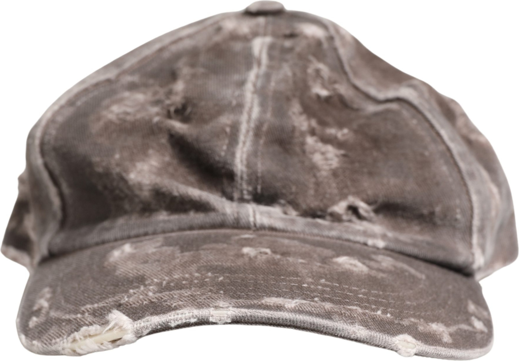 Baseball Hat Brown Cotton Distressed Baseball Capello Hat Dolce & Gabbana