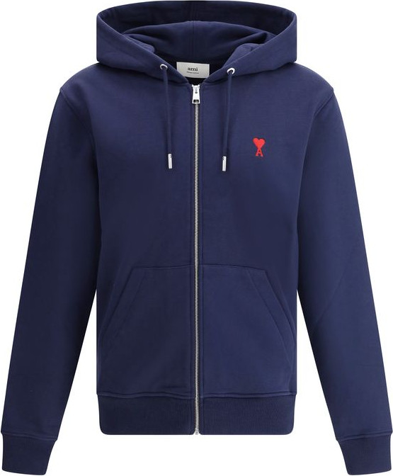 Blue Cotton Sweatshirt AMI Paris