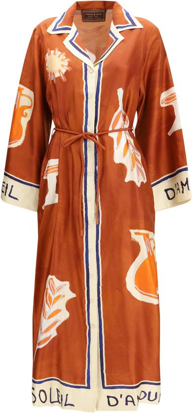 Multicolor Silk Casual Dress by ALÉMAIS