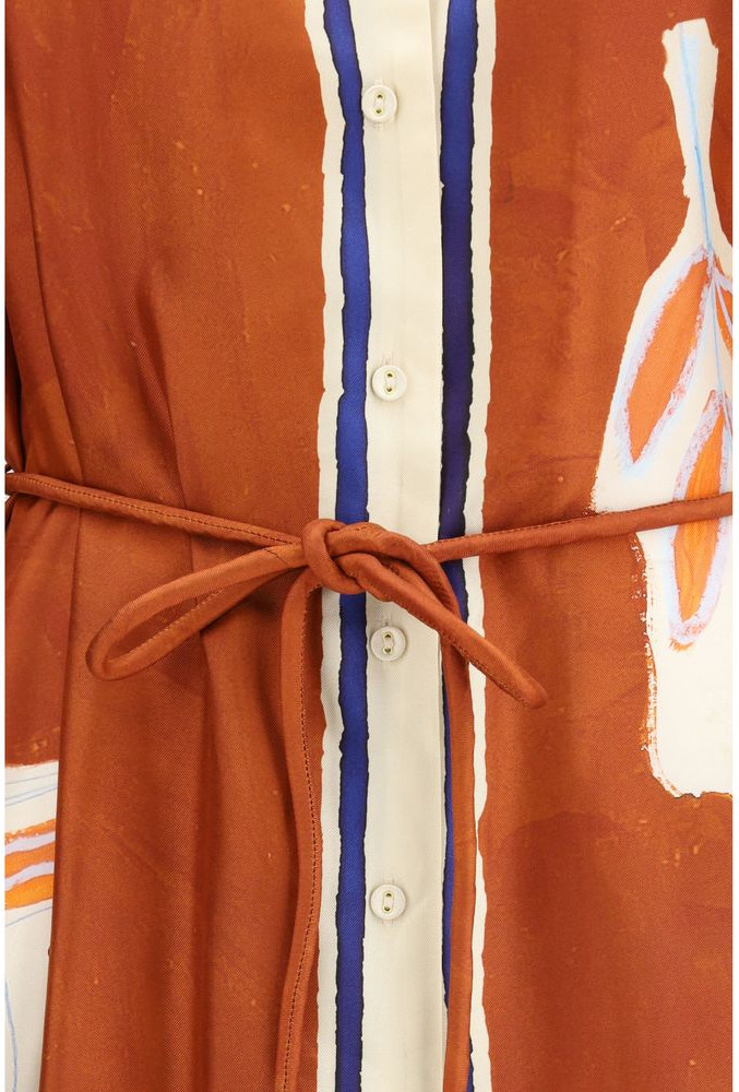 Multicolor Silk Casual Dress by ALÉMAIS