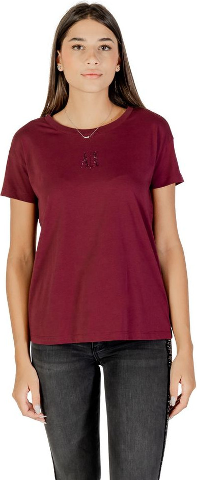 T-Shirt Armani Exchange Bordeaux Cotton T-Shirt
