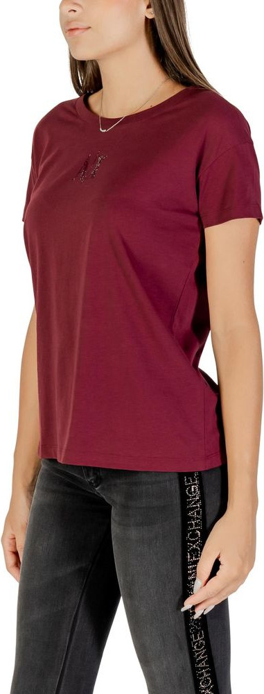 T-Shirt Armani Exchange Bordeaux Cotton T-Shirt