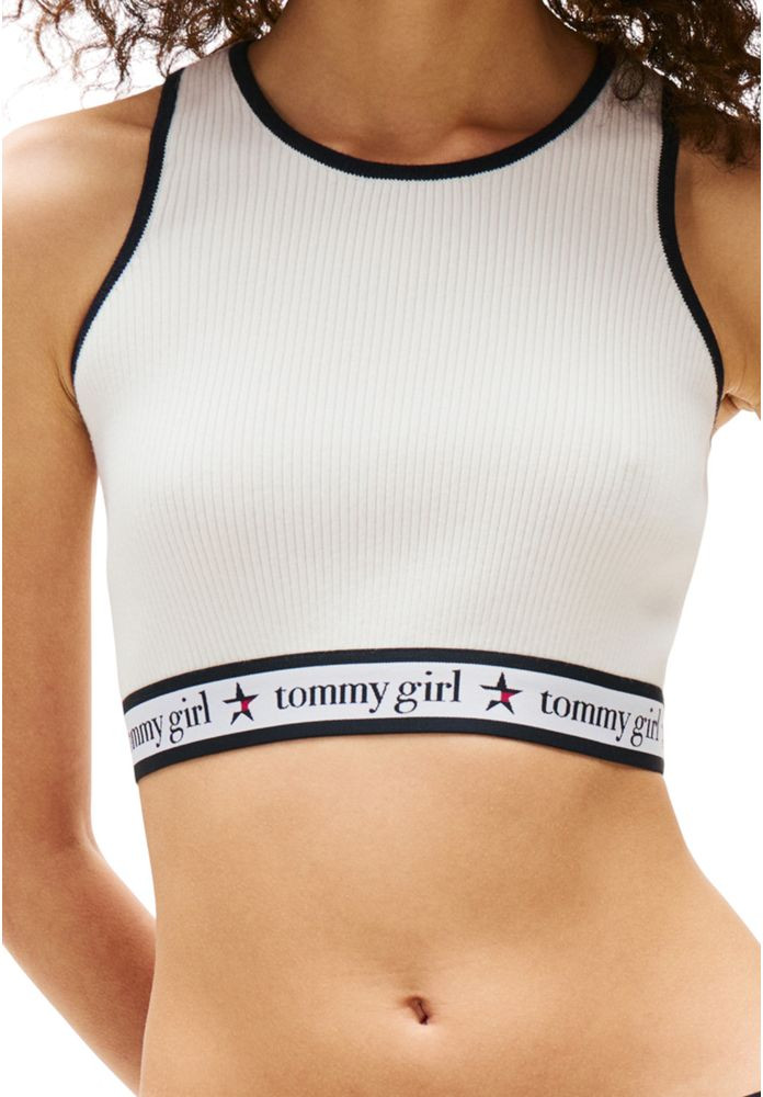 Top Tommy Jeans Cream Organic Cotton Top
