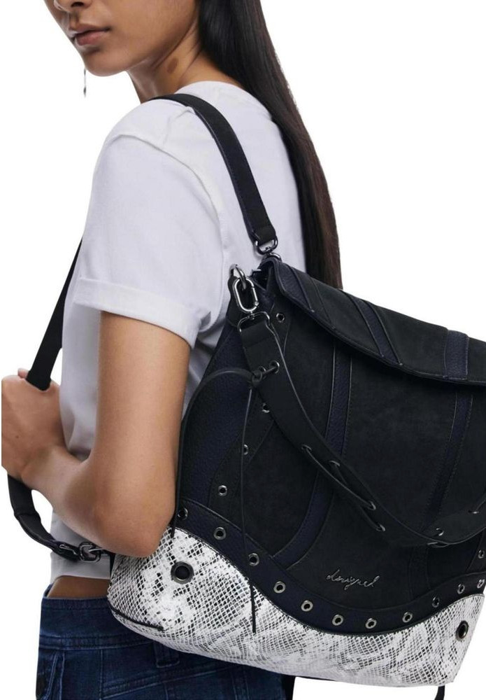 Black Polyethylene Backpack Desigual