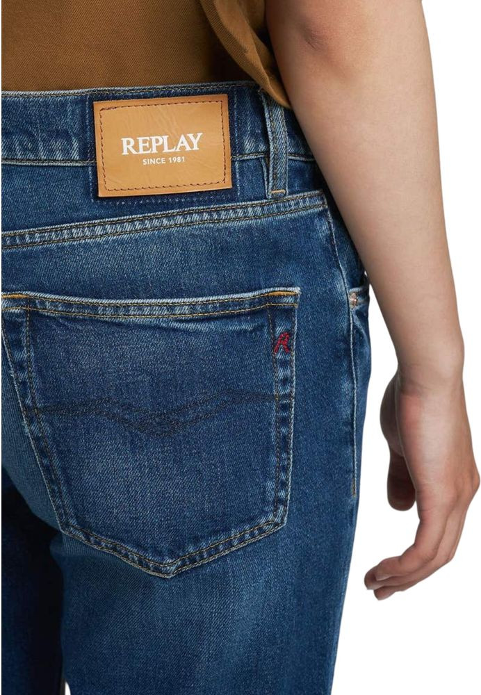 Replay Blue Cotton Mom Jinsi