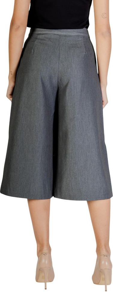 Graue Polyester Cropped Hose