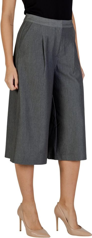 Graue Polyester Cropped Hose