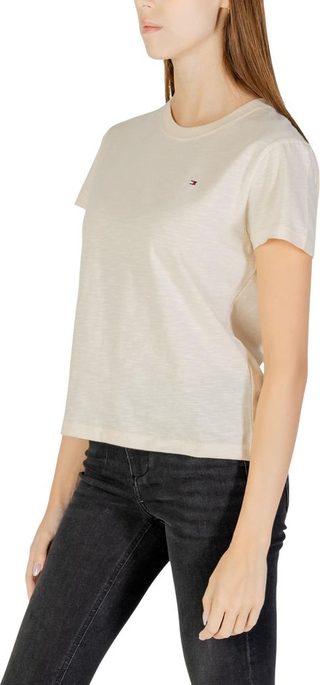 Футболка Tommy Jeans Бежевая хлопковая футболка