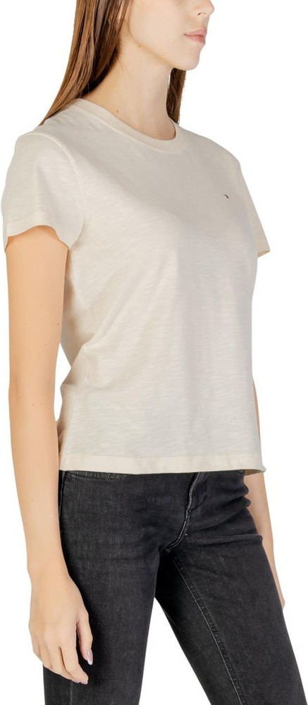 Футболка Tommy Jeans Бежевая хлопковая футболка