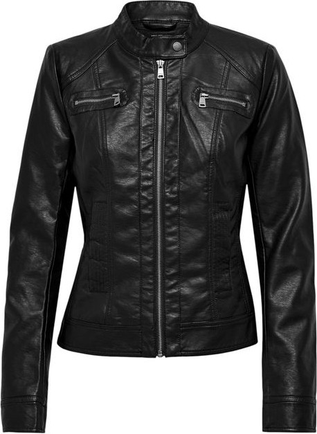 Jacket ONLY Black Polyester Biker Jacket