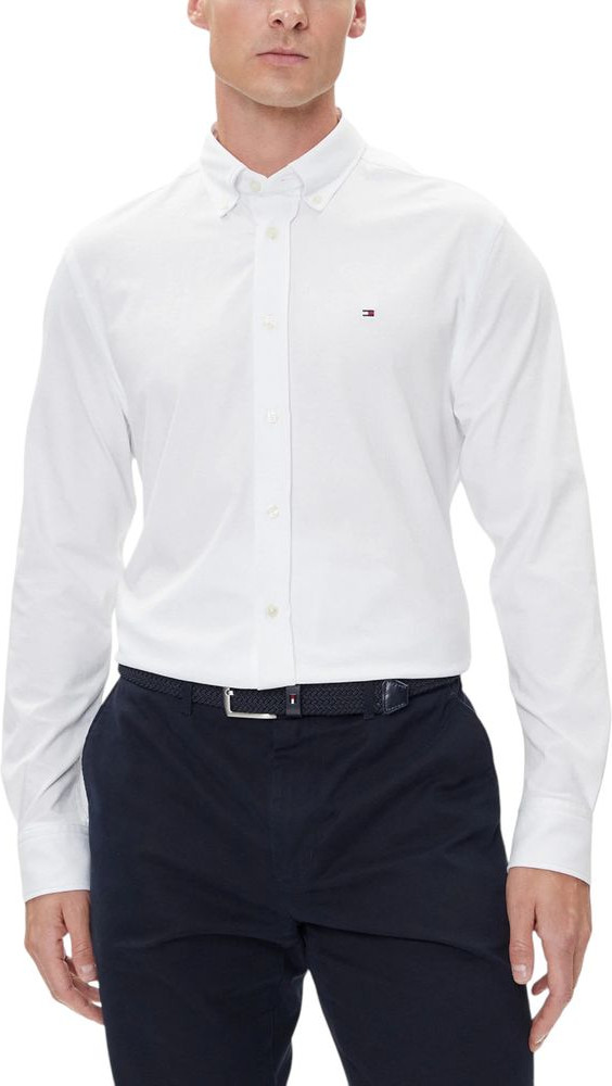 White Cotton Dress Shirt Tommy Hilfiger
