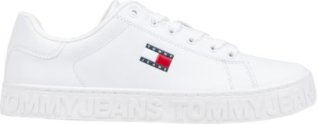 Tommy Jeans oq teri modellashtirilgan pastki oyoq kiyimi