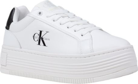 Белые кожаные низкие кеды Calvin Klein Jeans