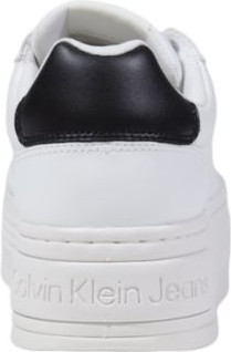 Белые кожаные низкие кеды Calvin Klein Jeans
