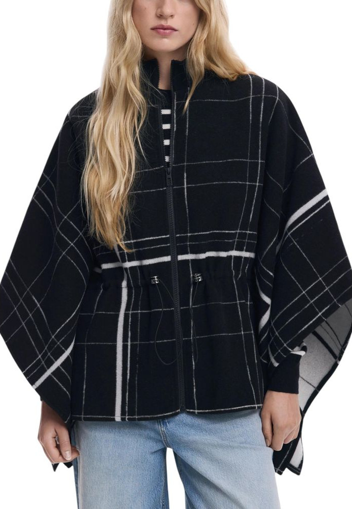 PONCHO_CUADROS ALDAMA Desigual