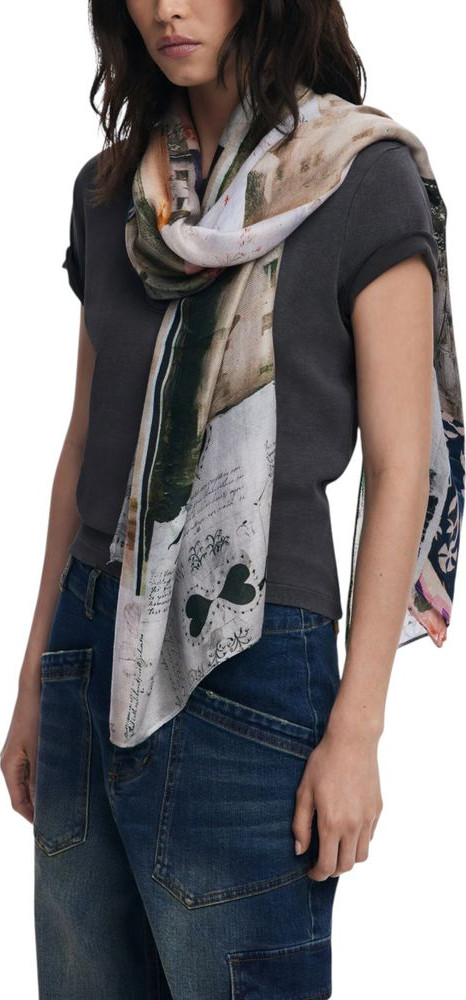 Платок Desigual Bicolor Viscose