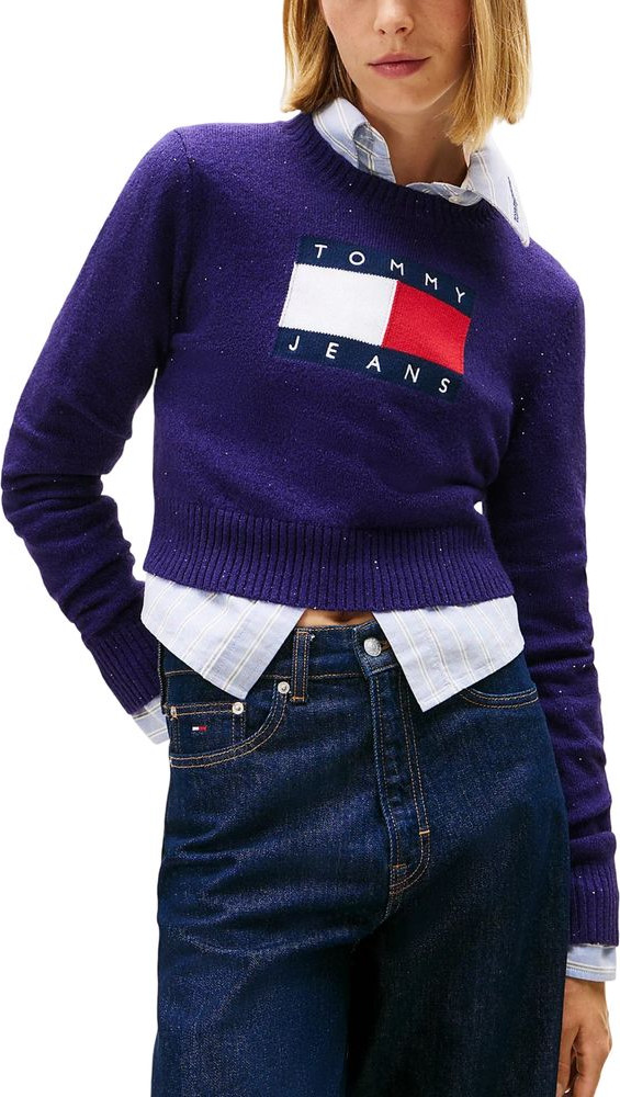Jamoa Tommy Jeans Jigarrangli Organik Paxta Sviter