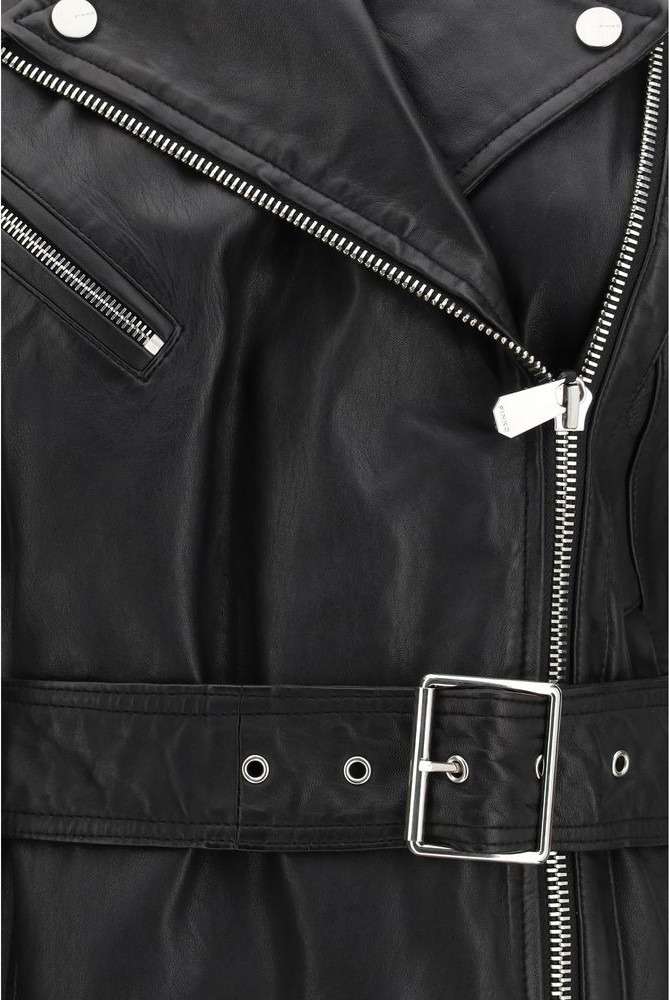 Jacket Pinko Black Goatskin Sleeveless