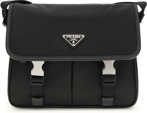 Плечевая сумка Prada Черная Полиамид