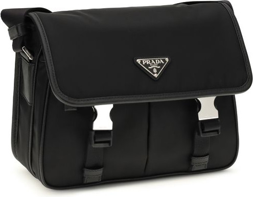 Плечевая сумка Prada Черная Полиамид