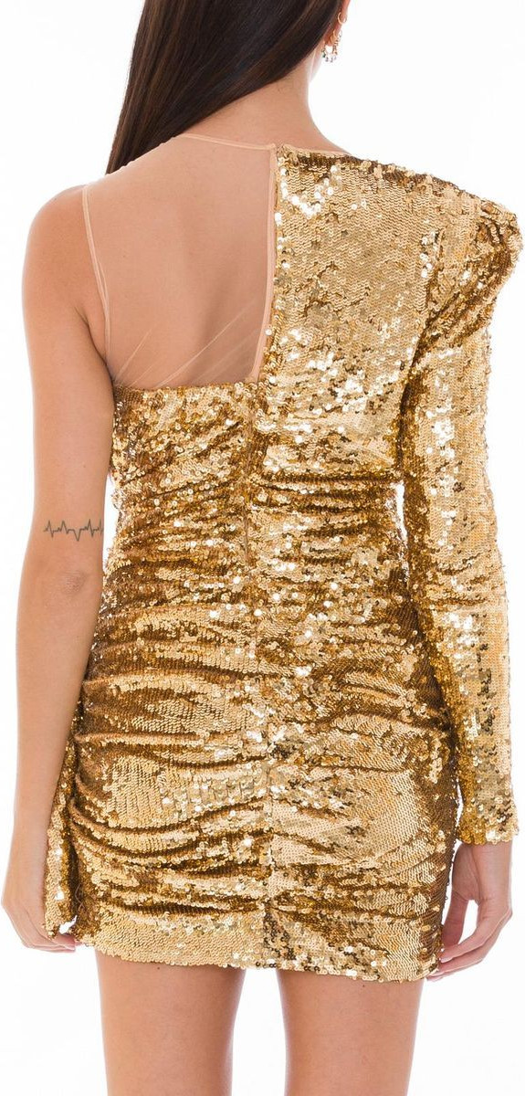 Bicolor Polyamide Short Dress Elisabetta Franchi