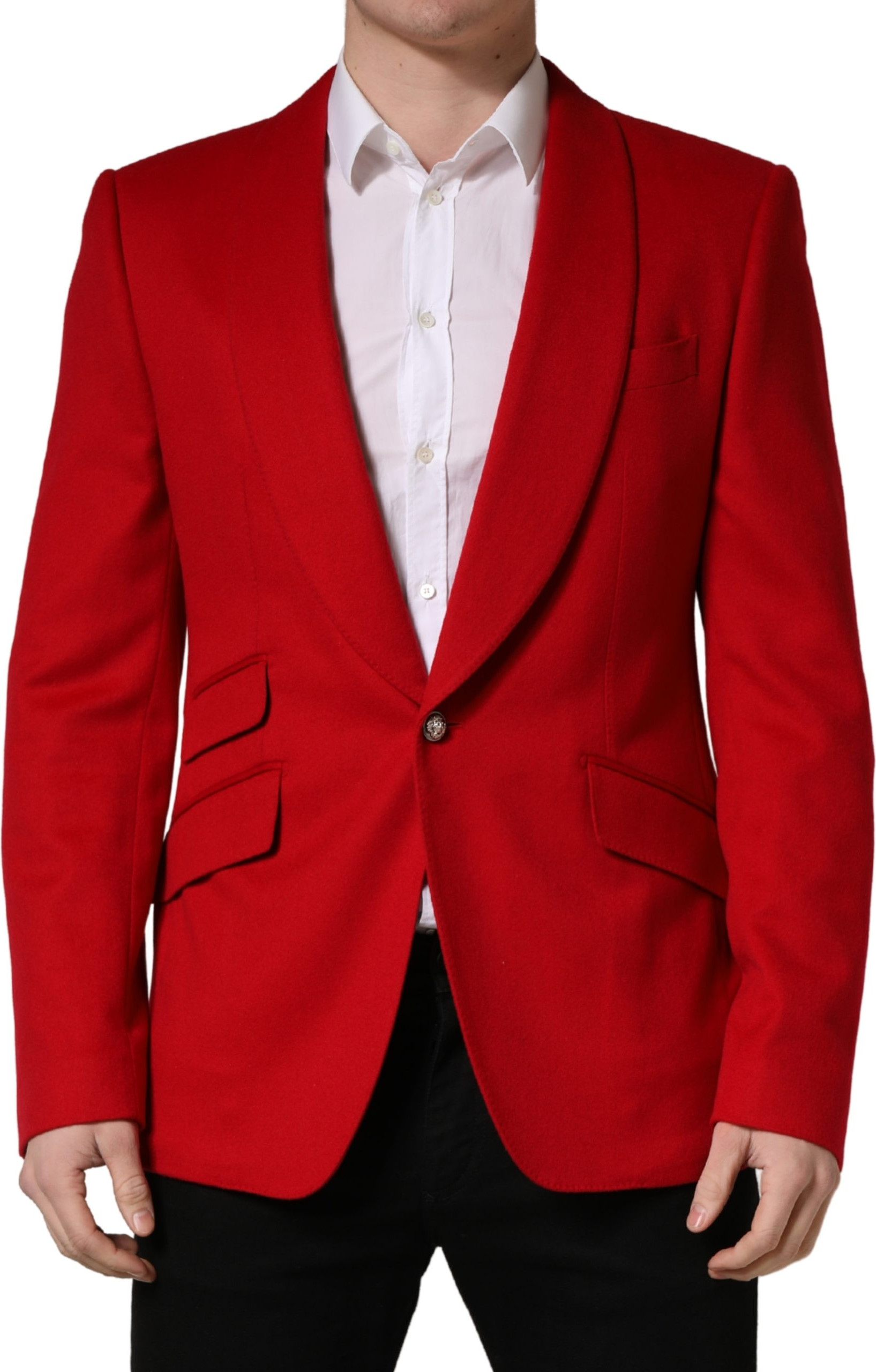 Blazer Dolce & Gabbana Red Cashmere