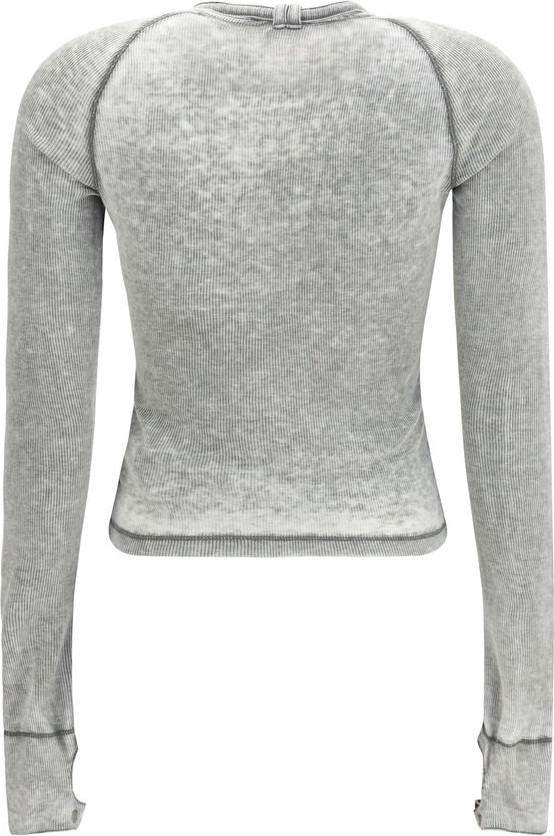 Хлопковая футболка с длинным рукавом Diesel
