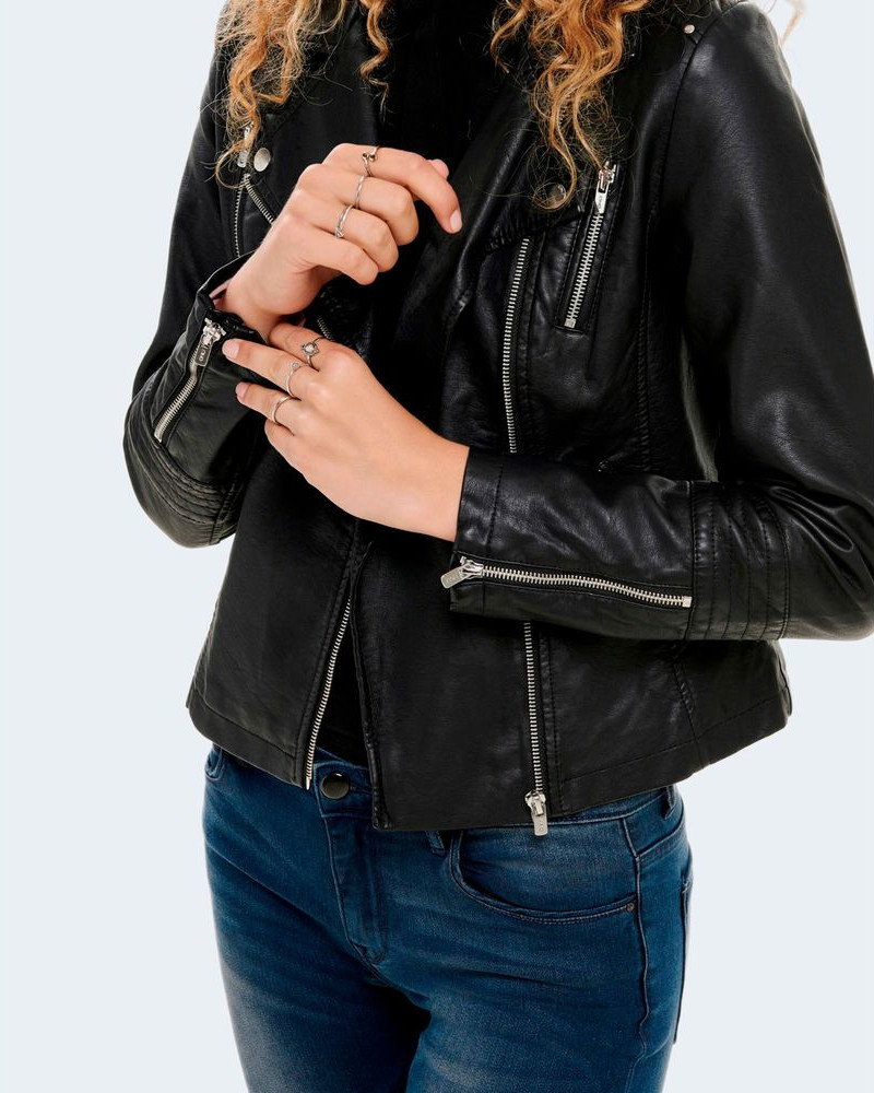 Jacket ONLY Black Viscose Biker Jacket