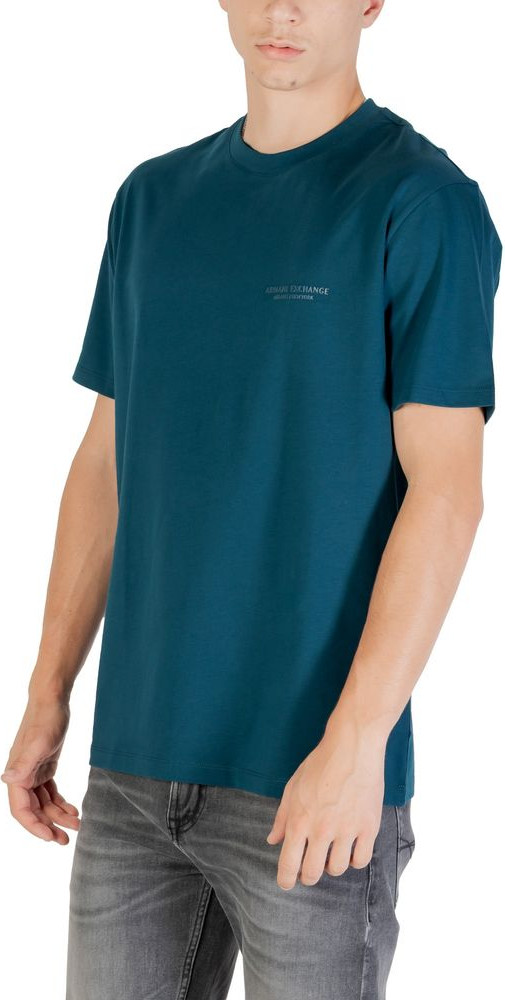 Черная хлопковая футболка Armani Exchange