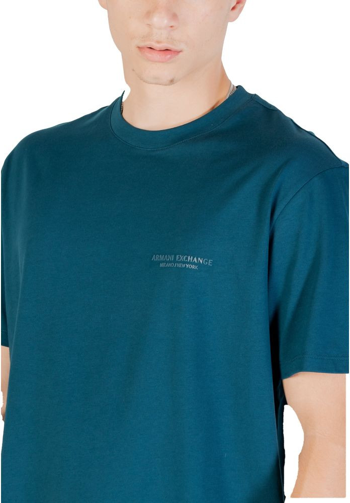 Черная хлопковая футболка Armani Exchange