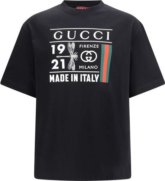 Футболка Gucci Черная хлопковая футболка