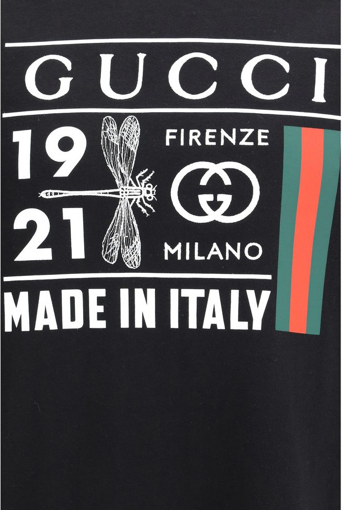Футболка Gucci Черная хлопковая футболка