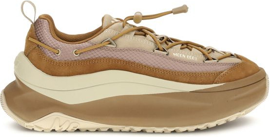 Коричневые кроссовки Moon Boot из натуральной кожи быка (Bos Taurus), спортивные