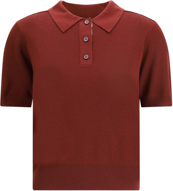 Polo Burberry Bordeaux из шерсти