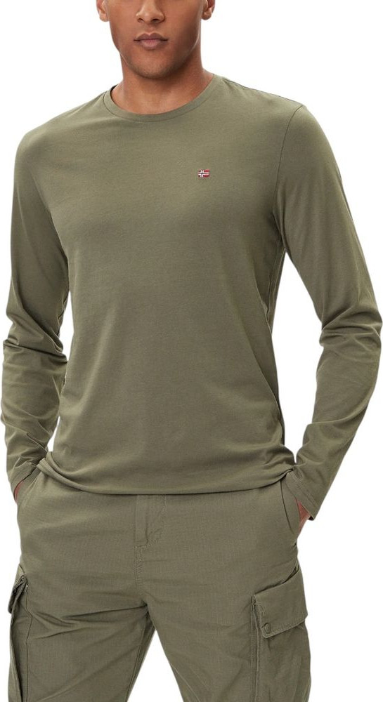 T-Shirt Napapijri Bicolor Cotton Long Sleeve