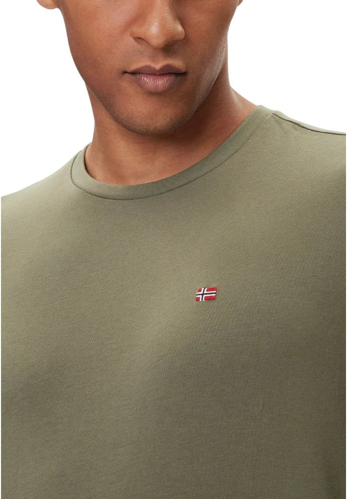 T-Shirt Napapijri Bicolor Cotton Long Sleeve