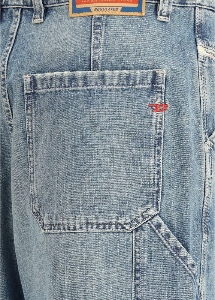 Джинсы Diesel Blue Cotton Relaxed Fit