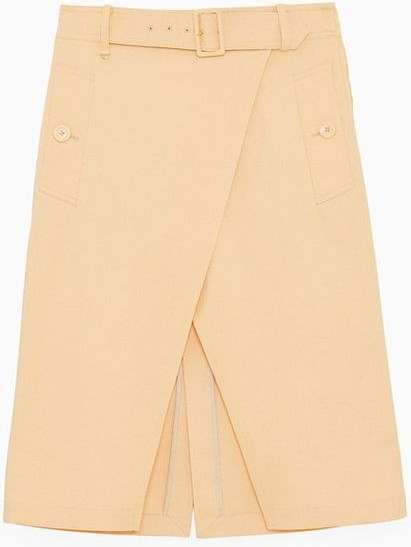 Pink Cotton Midi Skirt Patrizia Pepe