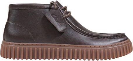 Коричневые кожаные ботинки Clarks на шнуровке