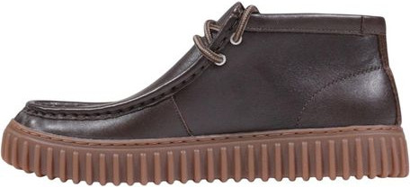 Коричневые кожаные ботинки Clarks на шнуровке