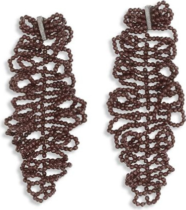 Earrings Silver Bordeaux