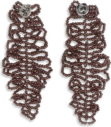 Earrings Silver Bordeaux