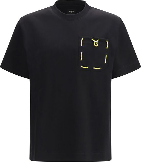 T-Shirt Fendi Black Cotton T-Shirt